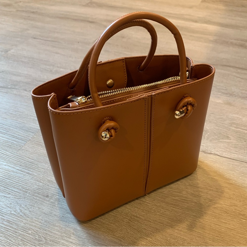 Zara Faux Brown Leather Purse NWOT